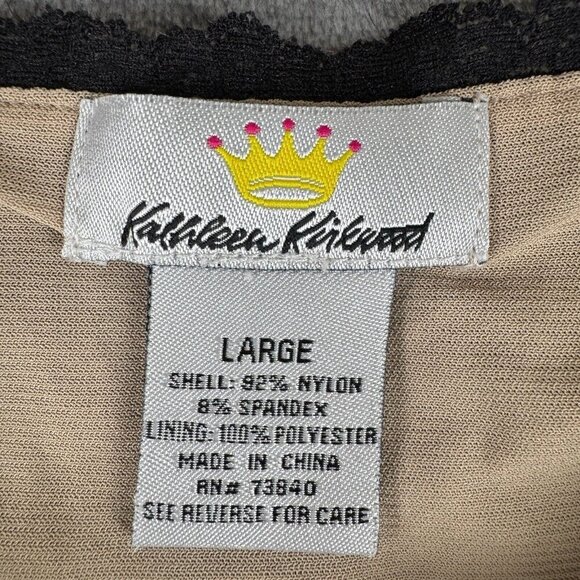 Kathleen Kirkwood Women’s L Black Lace Tank Top Cami Vintage 90s Y2K Whimsigoth - Picture 4 of 6